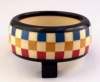 JE20 Judith Evans wide mini checkerboard bangle with black border